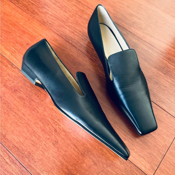 Final Price Khaite Marfa Black Leather Slip on Loafer Flat Shoes Eu 38.5 US 8.5 - Picture 8 of 17